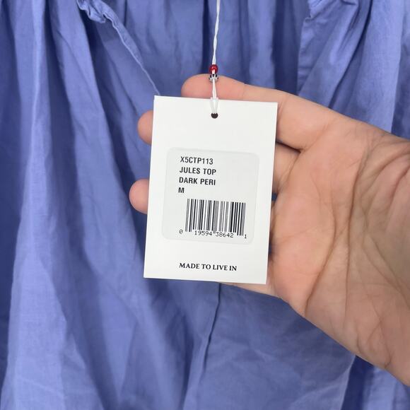 Xirena Jules Top Dark Periwinkle Purple Balloon Sleeves Women's Size Medium - Picture 6 of 11